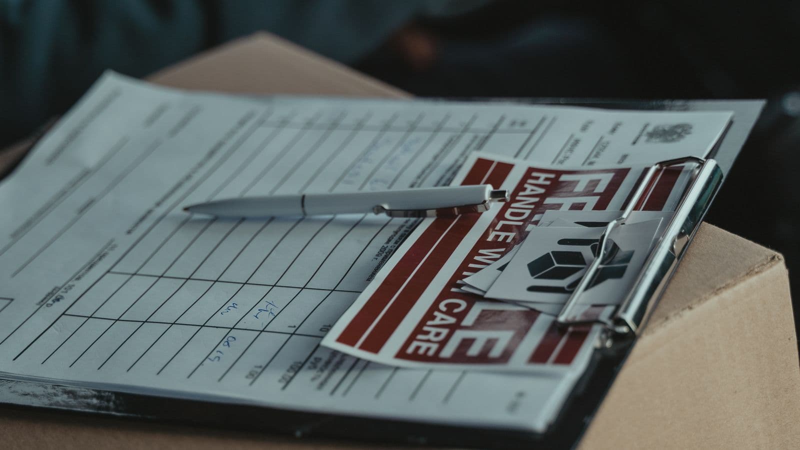 A purchase order, delivery receipt and vendor invoice laid side by side being checked against each other in a three-way match